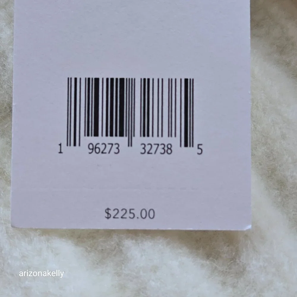 NWT Vince Cable Knit Merino Blend Ivory Thick Scarf
